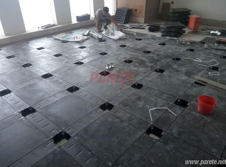 steel cementitious raised floor with trunk